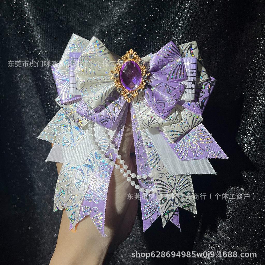 Gorgeous original support stick bow pain bag carat DIY bow lolita decorative headgear edge clip