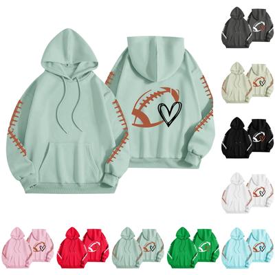 Moda pentru femei Pulover ușor cu mânecă lungă, cu buzunare, imprimeu rugby