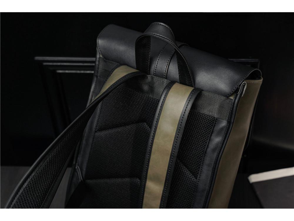 Korean Trendy 2025 Leather Men's Backpack - Large Capacity School & Laptop Bag