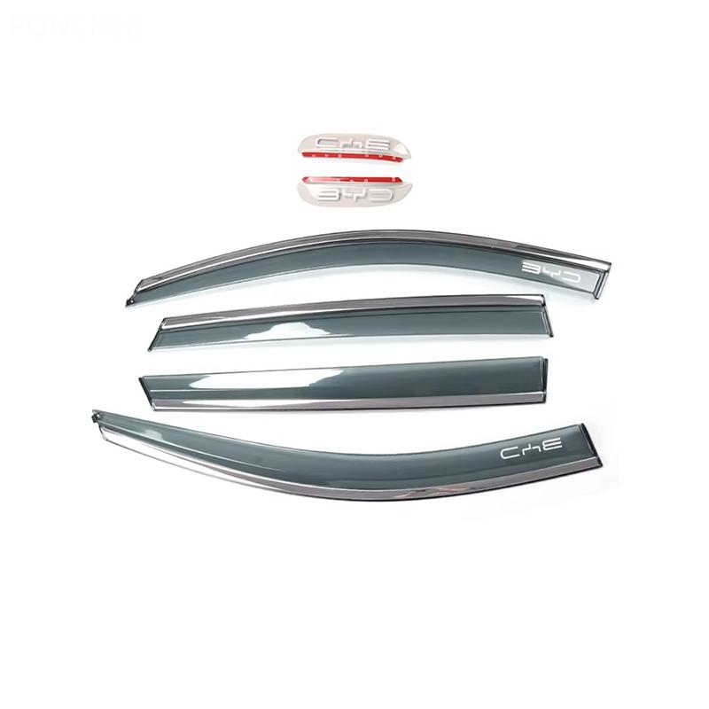 For BYD Sealion 5 DM-i 2025-2026 Stainless Steel Rain and Sun Shield Window Rain Shield with Rain Strip Panel Auto Supplies