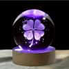 Umgebungslicht Saturn 3D Kugel Lampe Sonnensystem Kristallkugel mit Mehrfarbiger LED Lichtbasis Stimmungslicht Geschenke Geburtstag