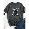 Summer Round Neck Gentleman Bear Printed Top Fashionable Casual Pure Cotton Short Sleeved Men's T-shirts