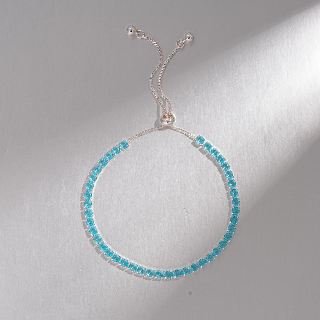 Elegant Zircon Pull-out Bracelet - Luxurious Round Style for Women