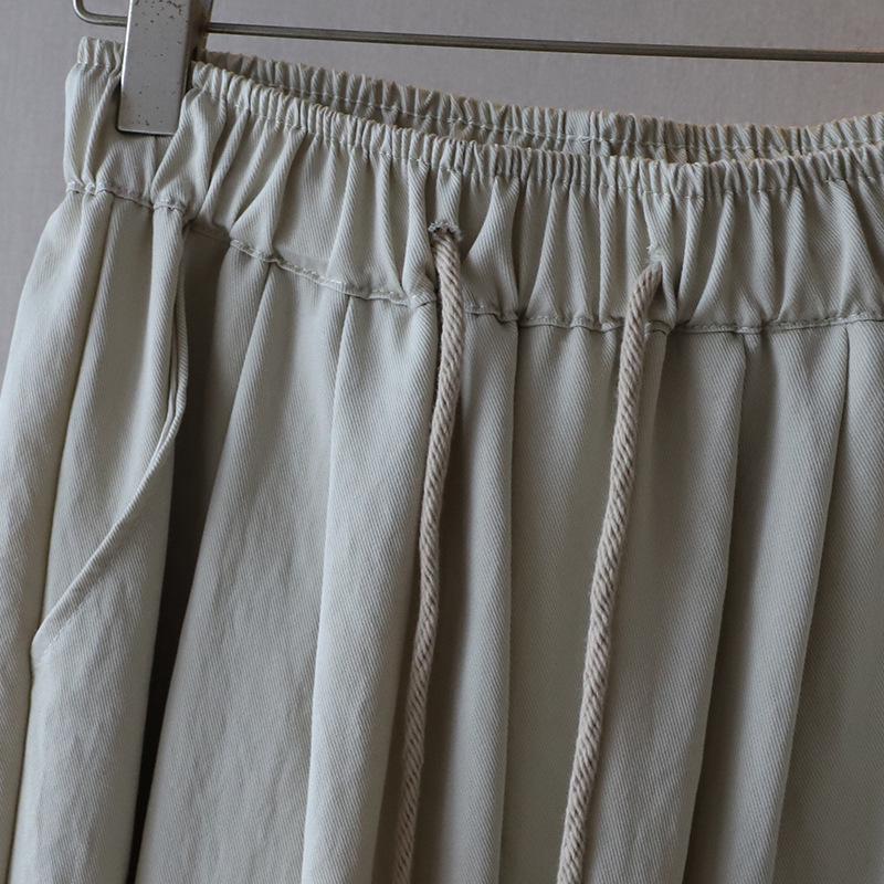 [Bi Zheng] 2025 Early Spring Women's Korean Style Loose Wide-Leg Elastic Waist Casual Pants