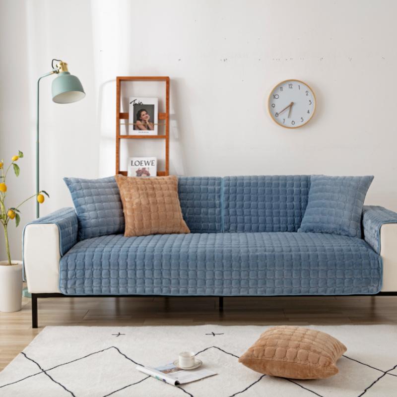 Осенне-зимняя утолщенная нескользящая фланелевая диванная подушка плюшевая диванная подушка-полотенце 7070 cm 1373₽