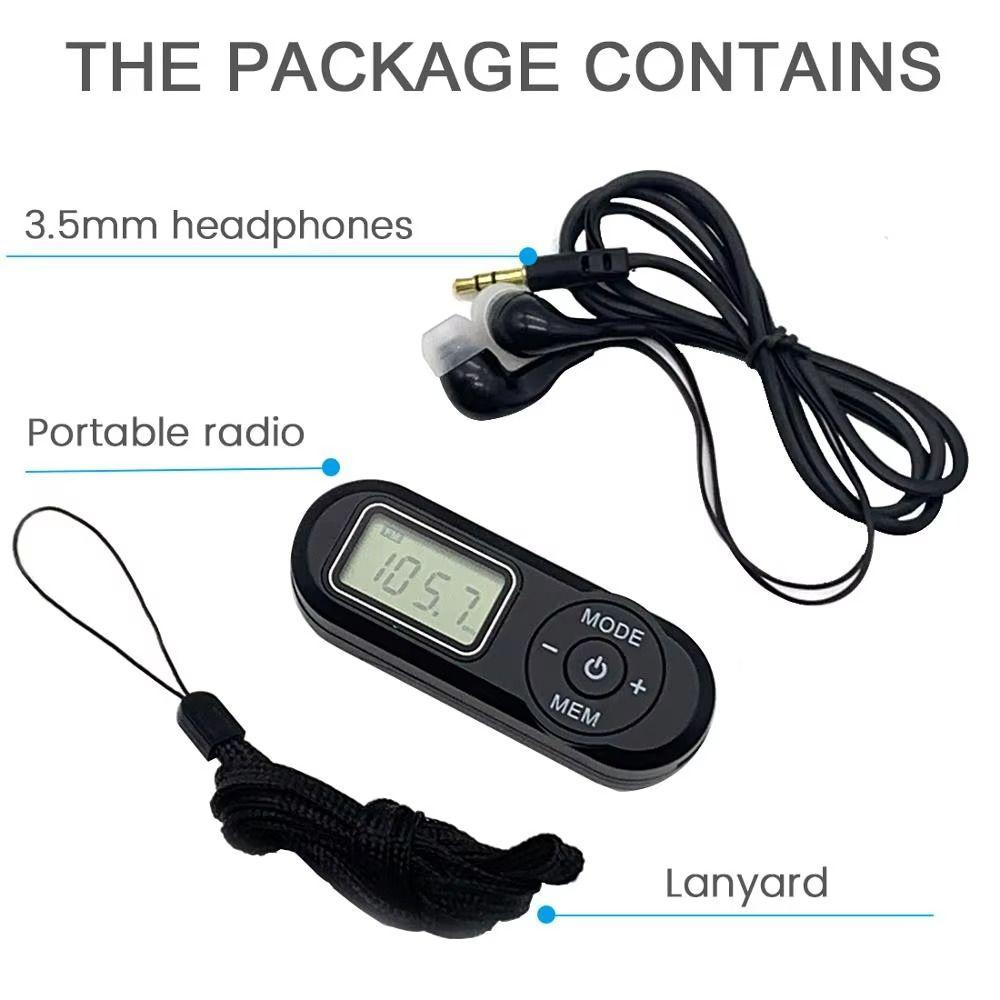 Mini Digital Display FM Receiver LCD Display Pocket Radio Practical Portable FM Radio  Walking