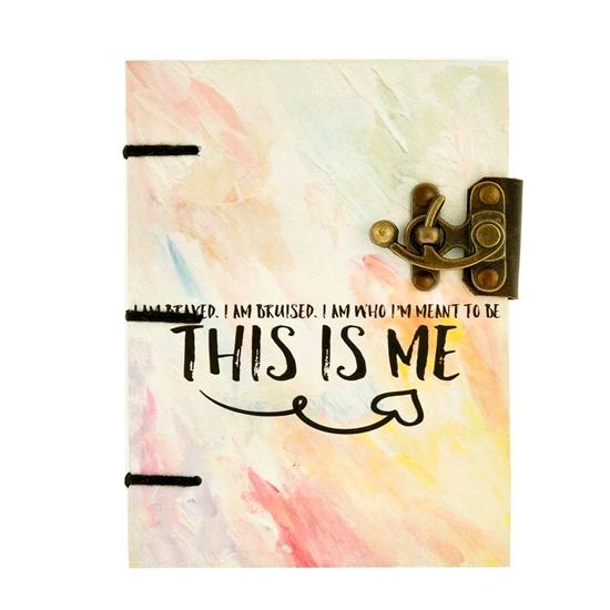 17.78 Cm Motivational Quotes Diary 250Gsm Paper Recycled Cotton Free Handmade Paper Diary with Lock