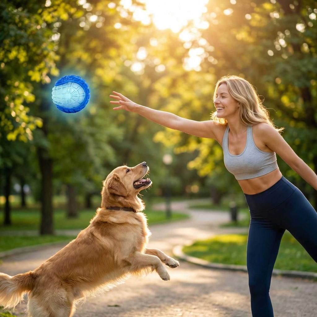 Sound Emitting Glow In The Dark High Elasticity Ball Pet Interactive Toy