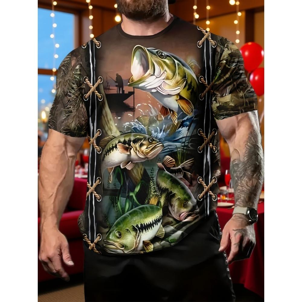 Funny Carp Sports T Shirt Men's Summer Fishing Fisherman Sports Shirt Men's Leisure Harajuku O Collar Men's 3D T Shirt Clothing