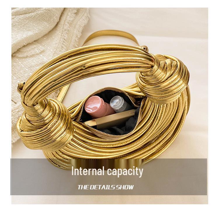 Geantă tip rucsac de umăr și crossbody tricotată manual, la modă 2024