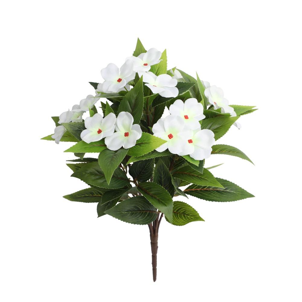 Vibrant Arrangement Silk Balsam Flowers Silk Material DIY Floral Materials Artificial Flowers Vibrant Colors Realistic