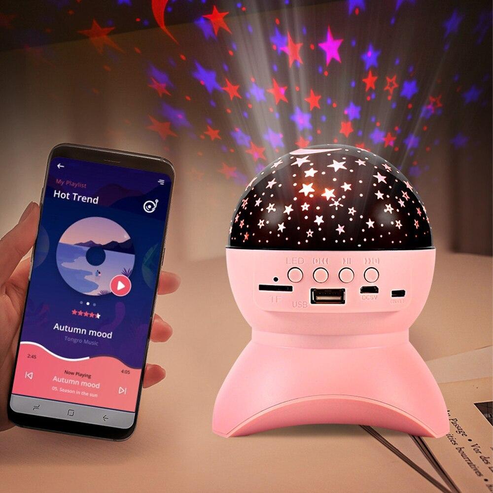 Cheap LED Star Projector Lamp Children Bedroom Night Light Wireless