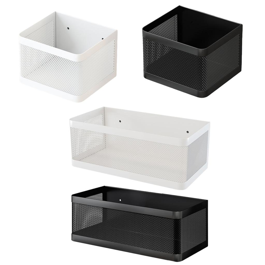 Magnetic Shelf for Refrigerator Side Carbon Steel Storage Basket for Condiments Practical Kitchen Accessory Organizer