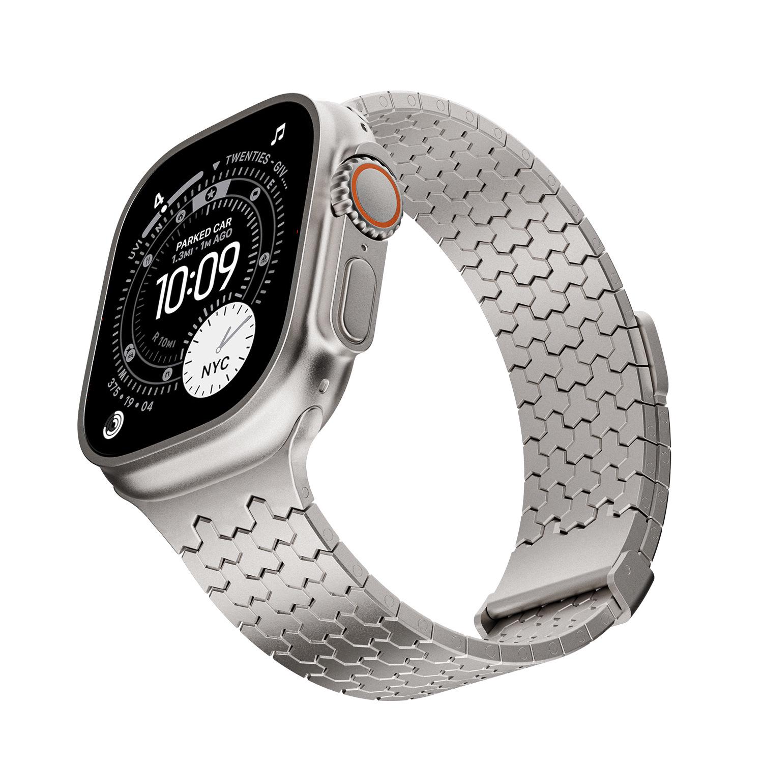 

Stylish Stainless Steel Magnetic Quick Release Strap for Apple Watch 44/45/46/49/42mm (Series 3 2 1)