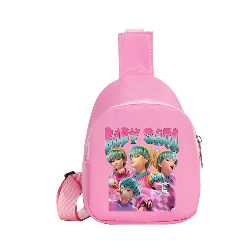 Casual Children'S Breast Bag Animation Cartoon Printing Fashion Boys And Girls Crossbody Bag Change Small Backpack