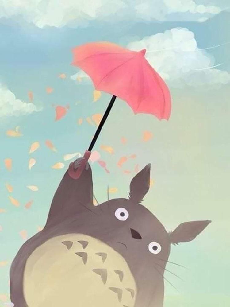 DIY plné kulaté diamantové malování Křížkový steh 3D roztomilé zvířecí komiks Home Dekorativní umění Krajina diamantový obraz 5D diamantový umělecký obraz