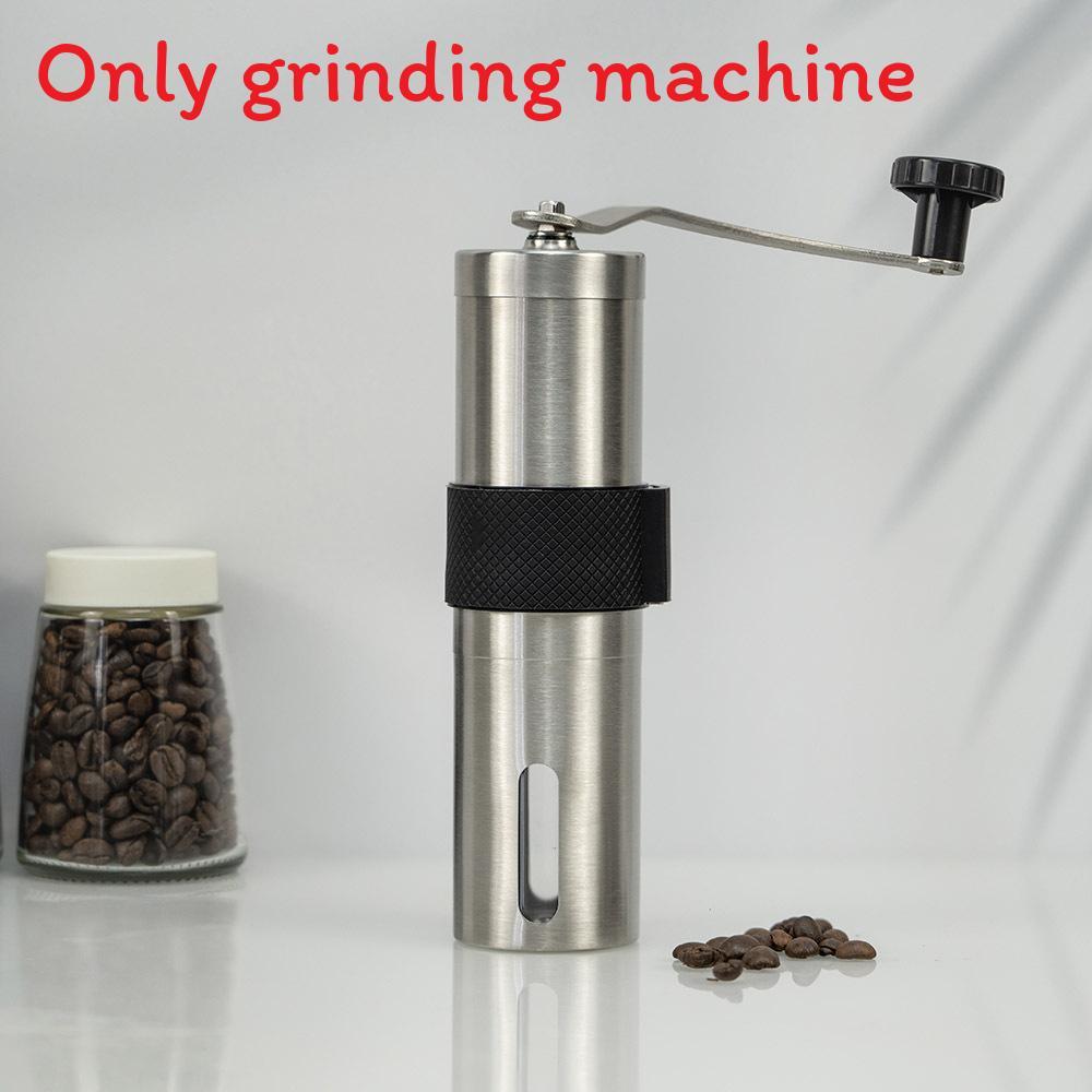 Highquality Stainless Steel Manual Coffee Grinder With Removable Hand Crank For Home Brewing Enthusiasts