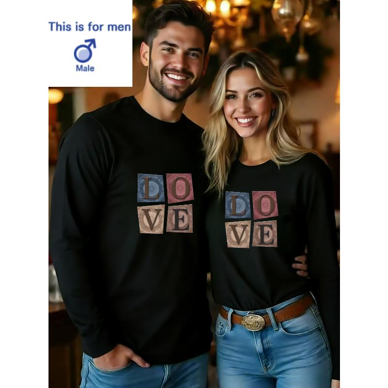 1PCS Valentine s Day Soft Comfort Long Sleeve Top Dating & Leisure Essential S