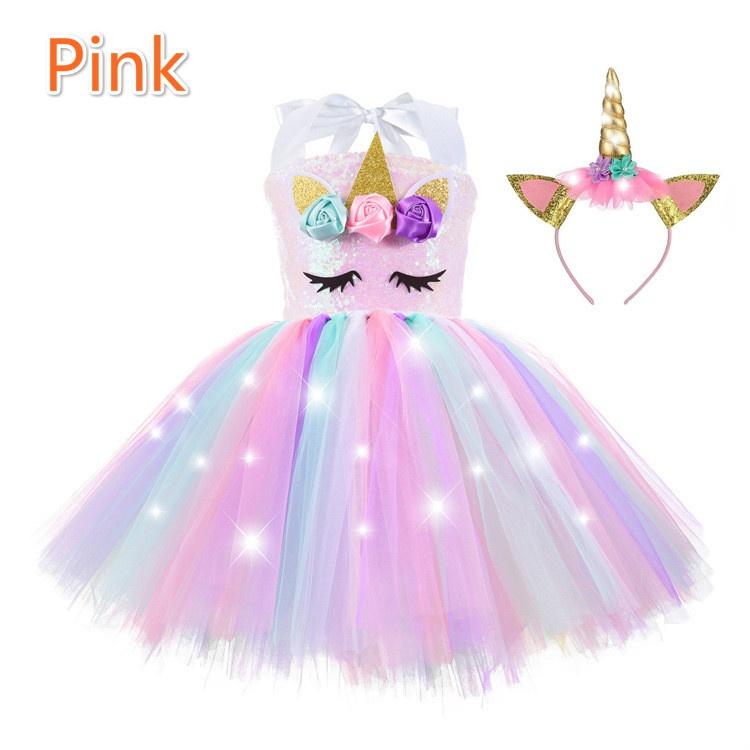 Buy Girls Unicorn Led Costume Dress Up 