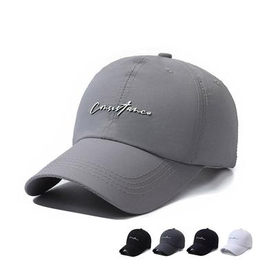 Summer Sunshade Quick-drying Cap Men's Thin Letter Breathable Outdoor Sports Youth Sunscreen Baseball Cap