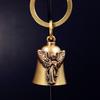 Vintage Brass Bell With Carved Angel Ease Good Luck Bless Guardian Hanging Decoration Household Decoration Easter Thanksgiving Day Gift