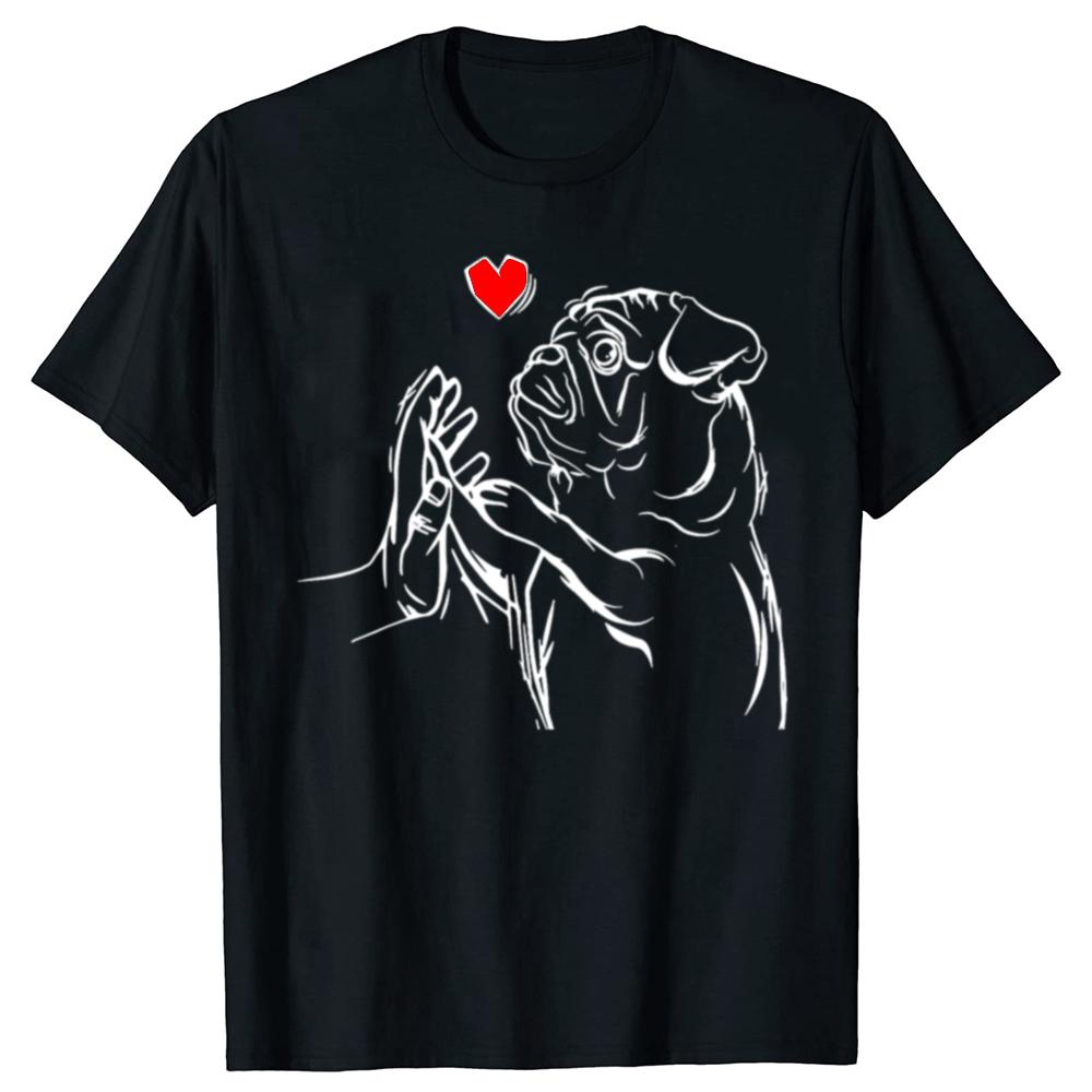 Funny Pug Love Cute Dog Lover Owner T Shirts Summer Graphic Cotton Streetwear Short Sleeve Birthday Gifts Tshirt Unisexs Clothing