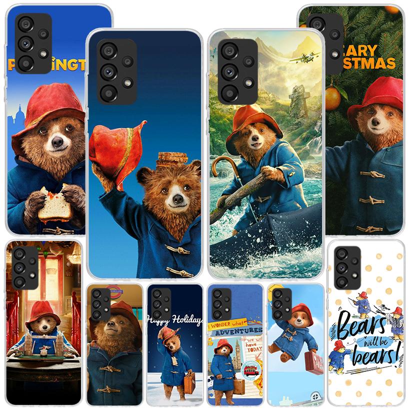 Cute P-PaddingtonS Bear Phone Case For Samsung Galaxy A52 A32 A22 A12 A51 A31 A50S A30S A20S A10S Note 20 Ultra 10 Plus S10 A72