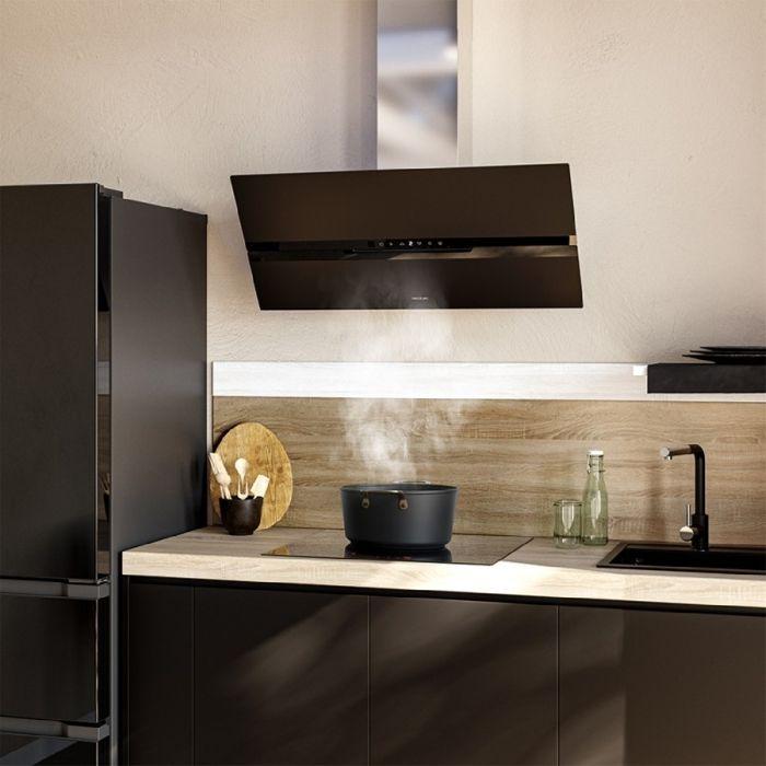 Hotte décorative - CECOTEC - Bolero Flux DT 908010 - Verre Noir - 90 cm - A++
