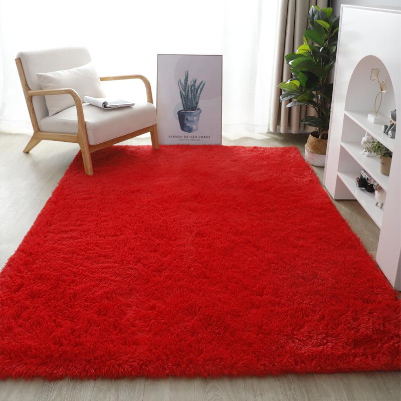 Winter Modern Silk Wool Thickened Warm Carpet Living Room Coffee Table Sofa Bedside Carpet Bedroom Carpet Floor Mat