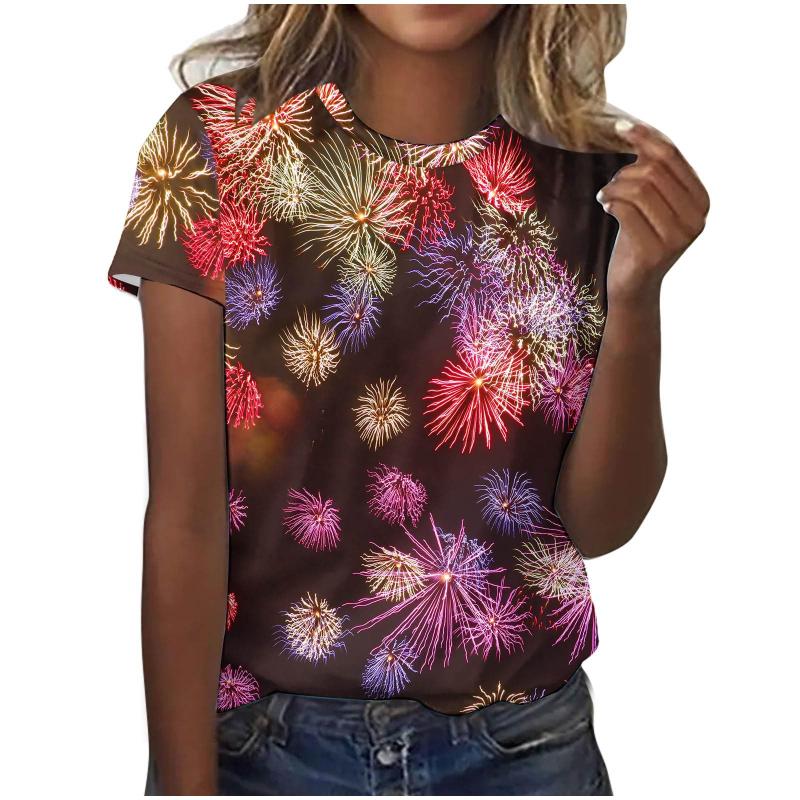 Color Heart Star 3D Print T-Shirts Women Fashion Casual Short Sleeve T Shirt Y2k Harajuku Streetwear Tees Top Female Clothing