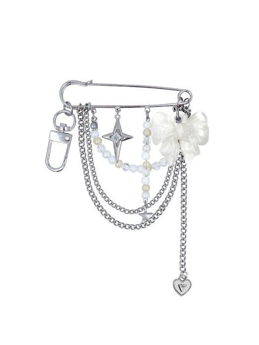 VVV Princess Ribbon Safety Pin Keyring