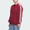 Adidas Originals Adicolor FW24 Oversized Gola Redonda Esportes Retro Solta Manga Longa Estilo College Gola Redonda Moletom Masculino Moletom Carmesim JN9789
