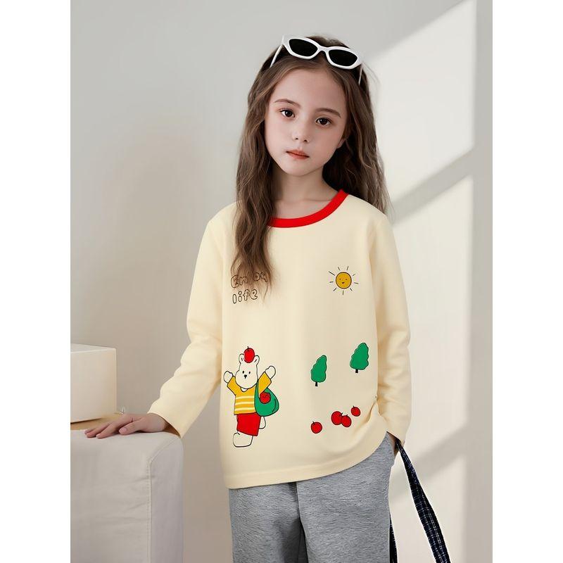 American Foreign Trade Children's Clothing Base Shirt 2026 Autumn New Style Baby Girl Clothes Children's Pure Cotton Round Neck Long-Sleeve T-Shirt
