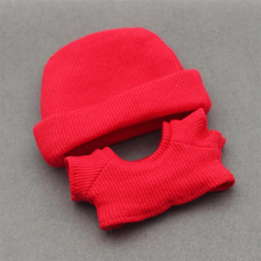 For 15/17cm Labubu Doll Clothes Colorful Striped Sweatshirt Suit for Ropa Labubu Replacement Decorative Accessories