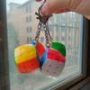 Solid Color Mini Rubik's Cube Keychain - 3.0CM Three-Tier Stickerless Educational Toy