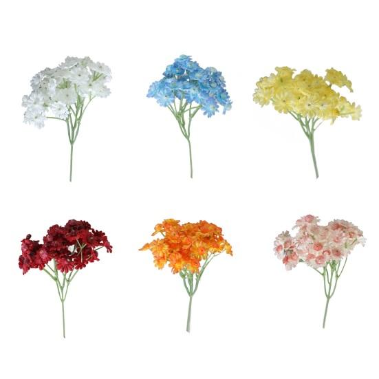 

6 шт. Искусственный цветок Реалистичный Устойчивый к УФ-лучам Искусственный шелковый цветок Домашнее украшение для стола Центральный элемент В помещении На улице Красочный Искусственный цветущий декор разноцветный