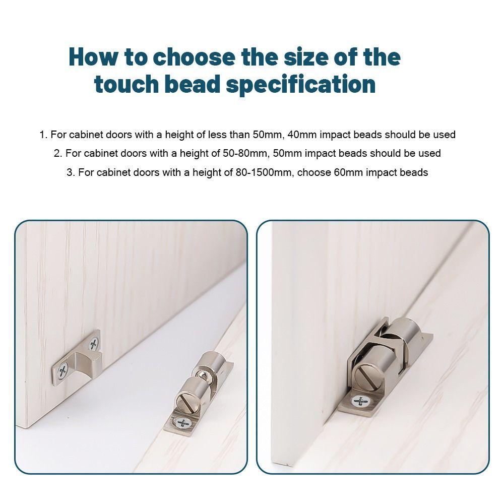 1Pcs Double Spring Steel Ball Bead Lock Brass Copper Door Catch  for Furniture Cupboard Cabinet Door