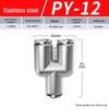 Zhuo Ji Y-Type Stainless Steel Pneumatic Quick Connector - High Pressure, Explosion-Proof, Anti-Corrosion, Anti-Rust.