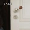 Black Walnut Magnetic Silent Interior Door Handle with Lock