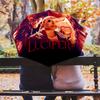 Fiery Dual Nature: Human Devil Folding umbrella travel Portable Sun umbrella Umbrella Three folds