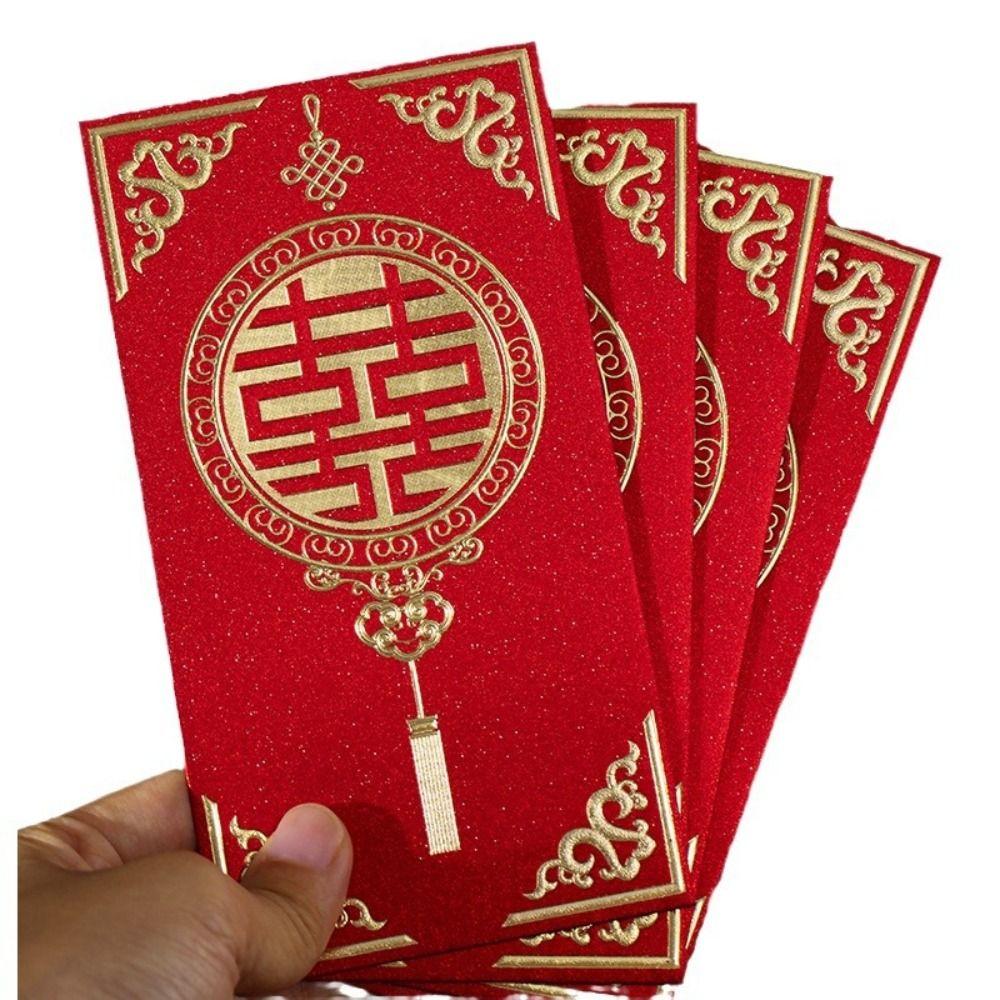 Chinese Style Wedding Red Envelope Red Money Box Hongbao Luck Money Envelopes Wedding Party