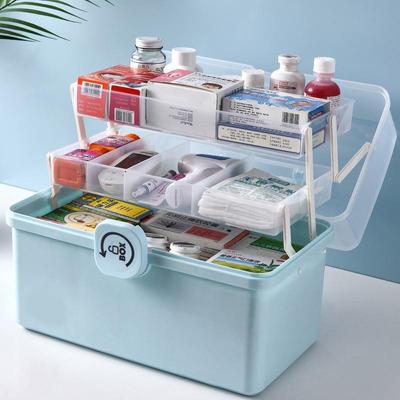 Large Capacity Multi-Layer Family Medicine Box: Complete Emergency Care Storage with Pill Organizer