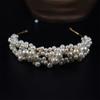Pearls Beaded Headband Wedding Bridal Engagement Headpiece Headdress Decoration Headwear Accessories for Woman