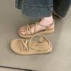 Roman sandals women's 2025 new summer wear with skirt casual Internet celebrity fairy style versatile flat beach