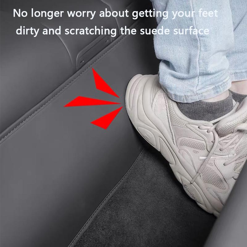 Third Row Seat Lower Protective Mat For Tesla Model YL 6-Seater Leather Under Seat Anti-kick Pad Cover Car Interior Accessories