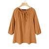 2022 Spring Casual Urban Cotton Crew Neck Loose Fit Women's Pullover Shirt