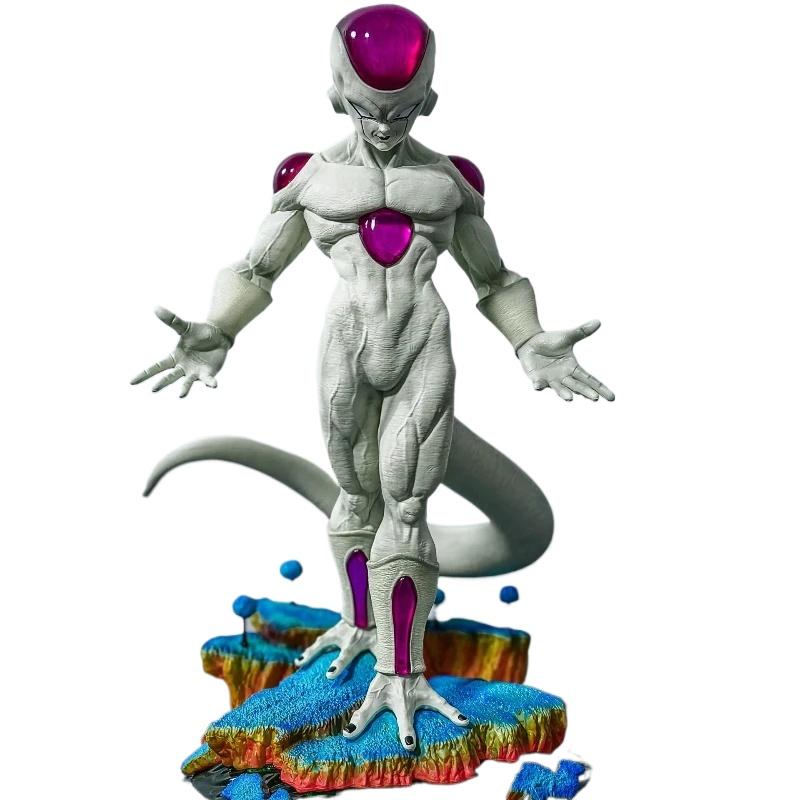28cm Anime Dragon Ball Frieza Action Figures Cosmic Emperor Statue With Namek Base Model Collectible Desktop Ornament Toys Gift