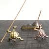 Messing Skilpadde Røkelsesbrenner Kung Fu Stil Dyr Skrivebordsornament Kreativ Hjemmedekor Retro Håndverk Meditasjon Aromaterapi Holder
