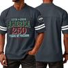 Casual V Neck Short Sleeve Sports T Shirt America 250 Years of Freedom Independence Day Graphic Tee 1776 To 2026 Commemorative Top