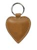 Lädernyckelring - Hjärta HG010 Brun